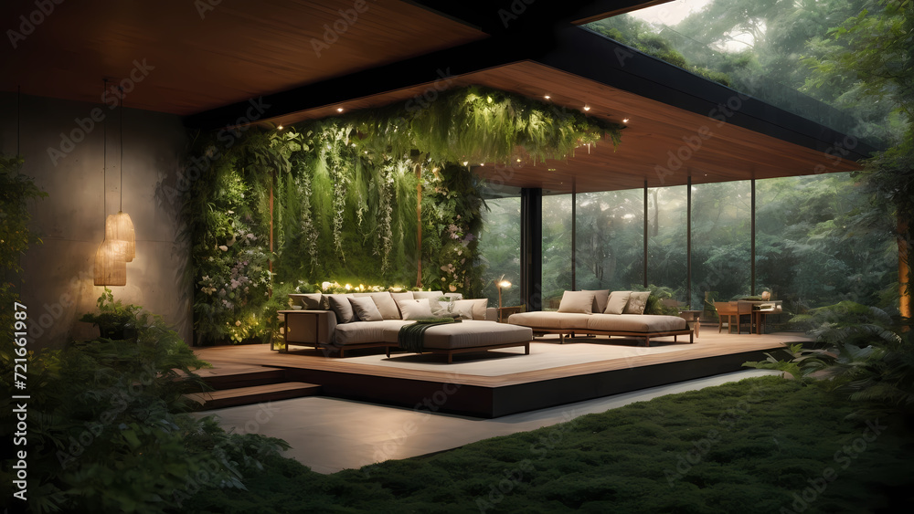 Fototapeta premium living room in the garden