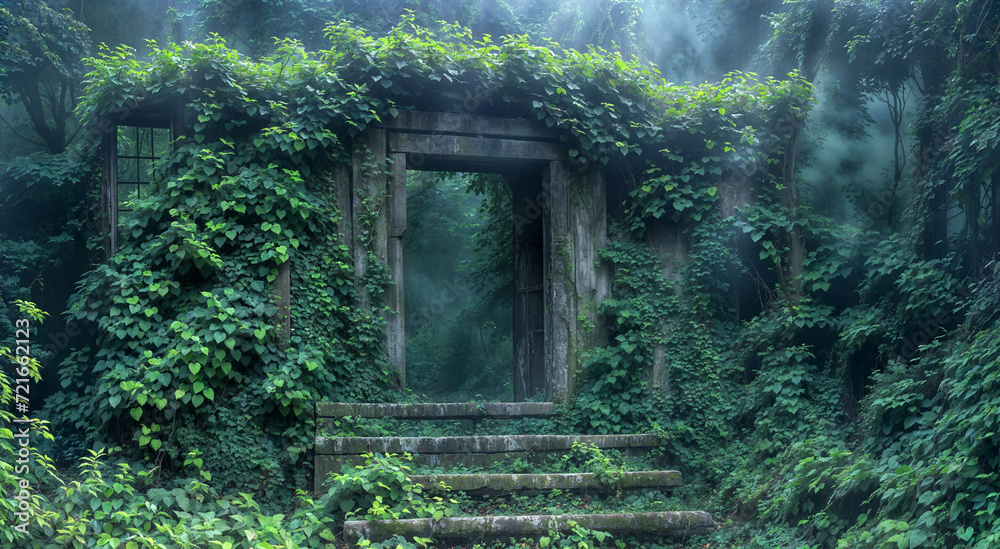 Mystical Forest Archway Shrouded in Mist Mystical Forest Archway Shrouded in Mist