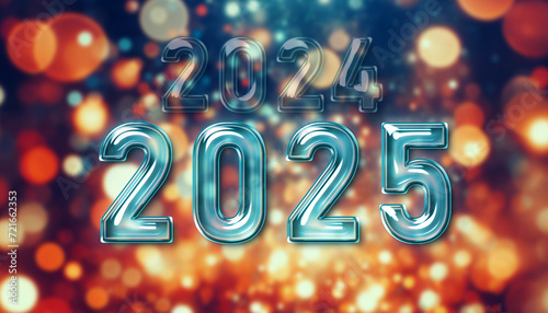 Happy new year 2025 background. 2025 logo text design. Design template celebration poster, banner, web site or greeting card for Happy New Year. Christmas decoration 2025 number.