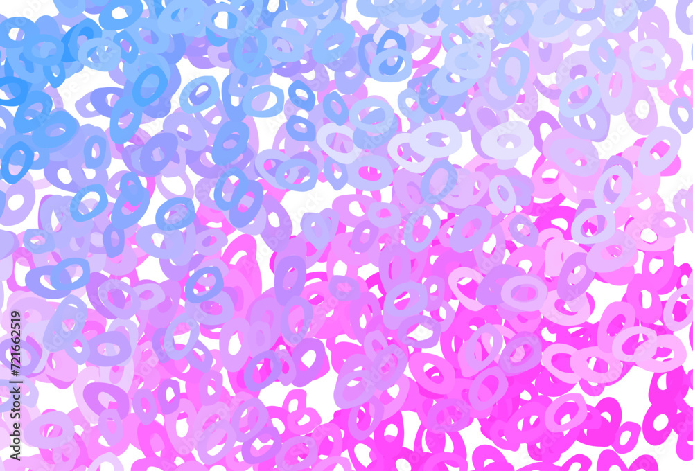 Light Pink, Blue vector background with bubbles. Light Pink, Blue vector background with bubbles.