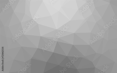 Light Silver, Gray vector polygonal template. A vague abstract illustration with gradient. Triangular pattern for your business design.