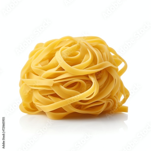 a egg noodles, studio light , isolated on white background