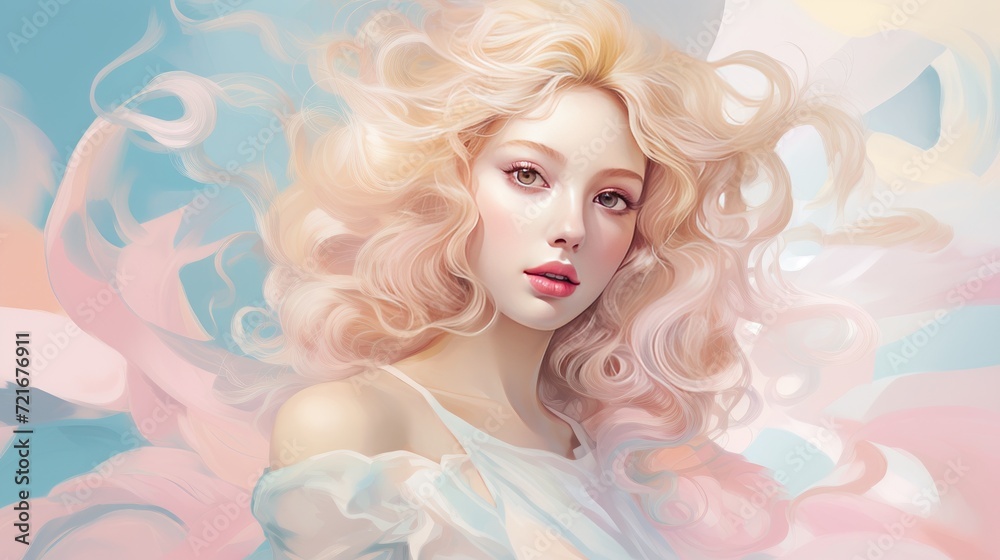 Beautiful young woman with Beautiful hair. Portrait of a beautiful girl with flying hair Beautiful young woman with Beautiful hair. Portrait of a beautiful girl with flying hair