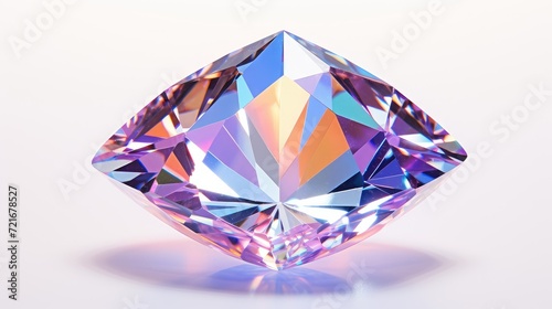 radiant prism diamond gleam  isolated white background