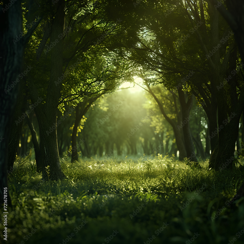 Obraz premium Morning in the woods