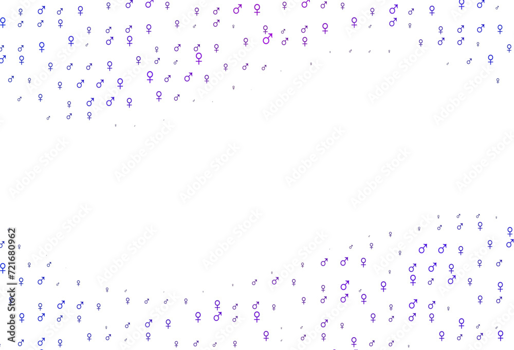 Light blue, red vector pattern with gender elements. Light blue, red vector pattern with gender elements.