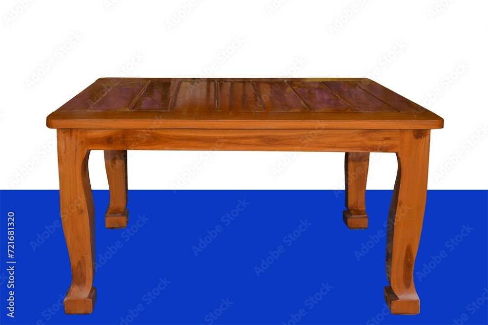 wooden table isolated on white