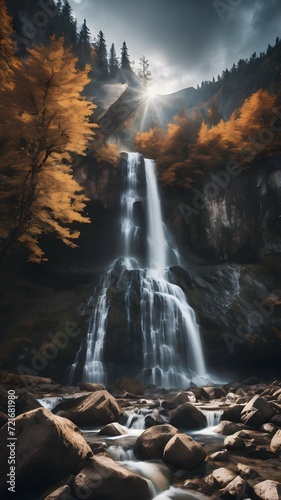 Waterfall lancscape photo
