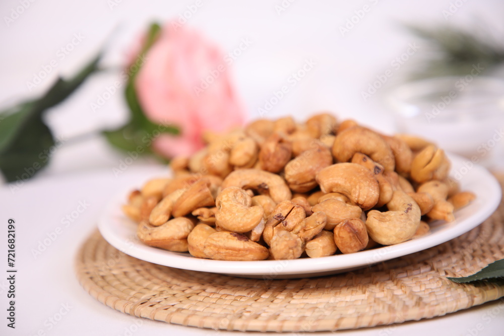 Grilled cashew nuts in a bowl Grilled cashew nuts in a bowl