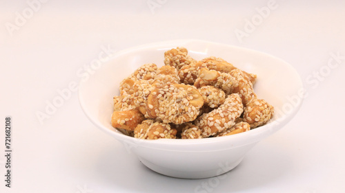 Grilled cashew nuts in a bowl