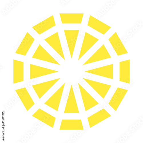 十二、12分割、丸、円を表すカラースタイルのアイコン