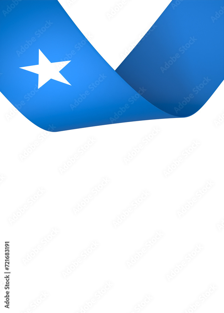 Somalia flag element design national independence day banner ribbon png
