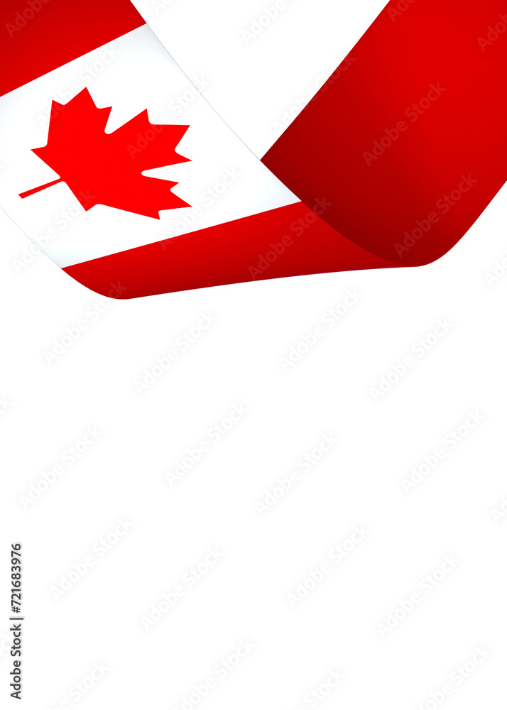 Fototapeta premium Canada flag element design national independence day banner ribbon png 