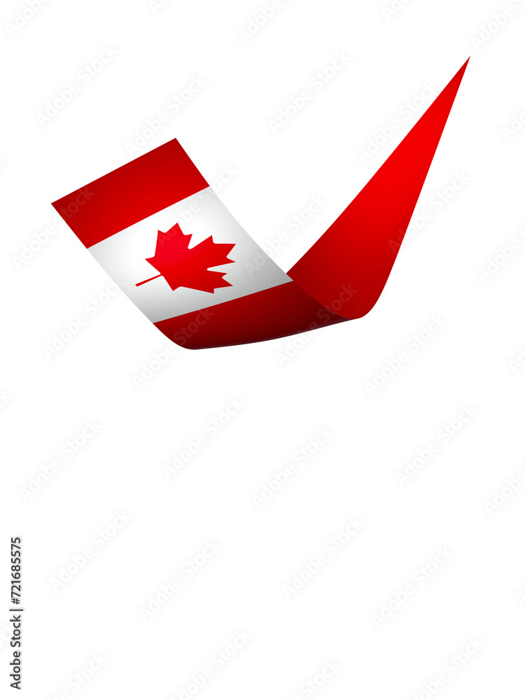 Obraz premium Canada flag element design national independence day banner ribbon png 