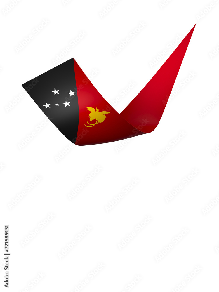 Obraz premium Papua New Guinea flag element design national independence day banner ribbon png 