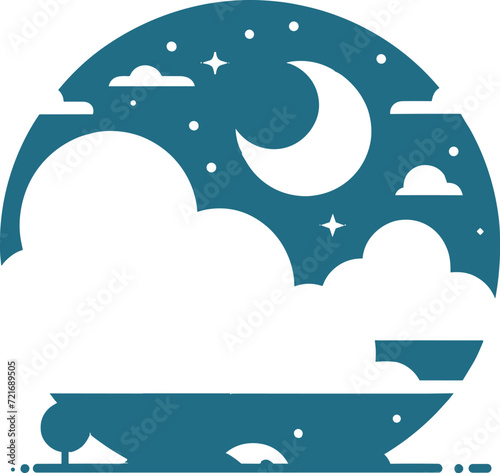 Flat clouds Collection Editable stroke with sign line art different style Generated by Ai