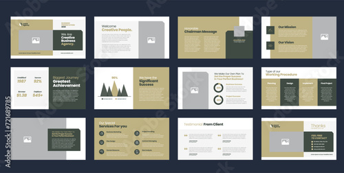 Business Presentation Brochure Guide Design or Pitch Deck Slide Template or Sales Guide Slider