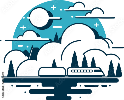 Set cartoon style outline clouds with eyes vector Generated by Ai 