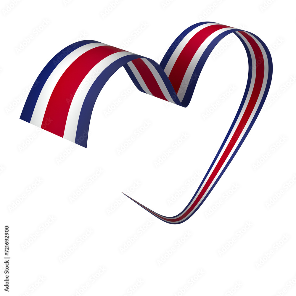 Obraz premium Costa Rica flag element design national independence day banner ribbon png 