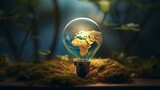 Light bulb and earth EarthHour
