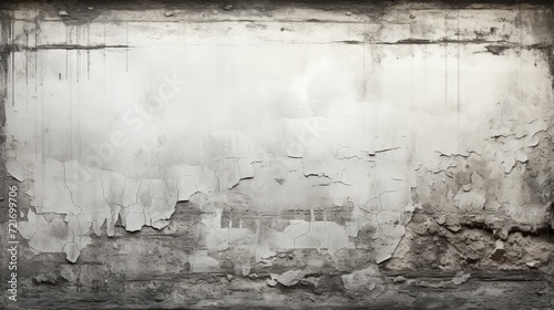 Minimalist black and white sketch of an old, textured wall with visible paper layers and rough edges