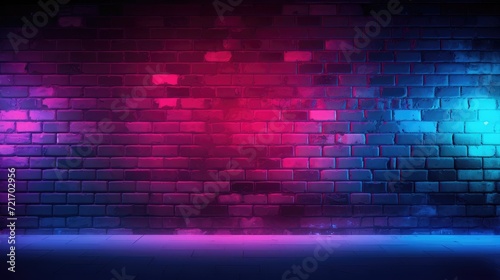 urban wall background with neon light spectrum