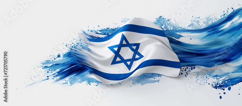 flag of Israel for a banner. white background