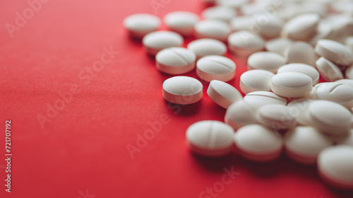 pharmaceutical drug, medicine concept, health business, Medicine on red background. 