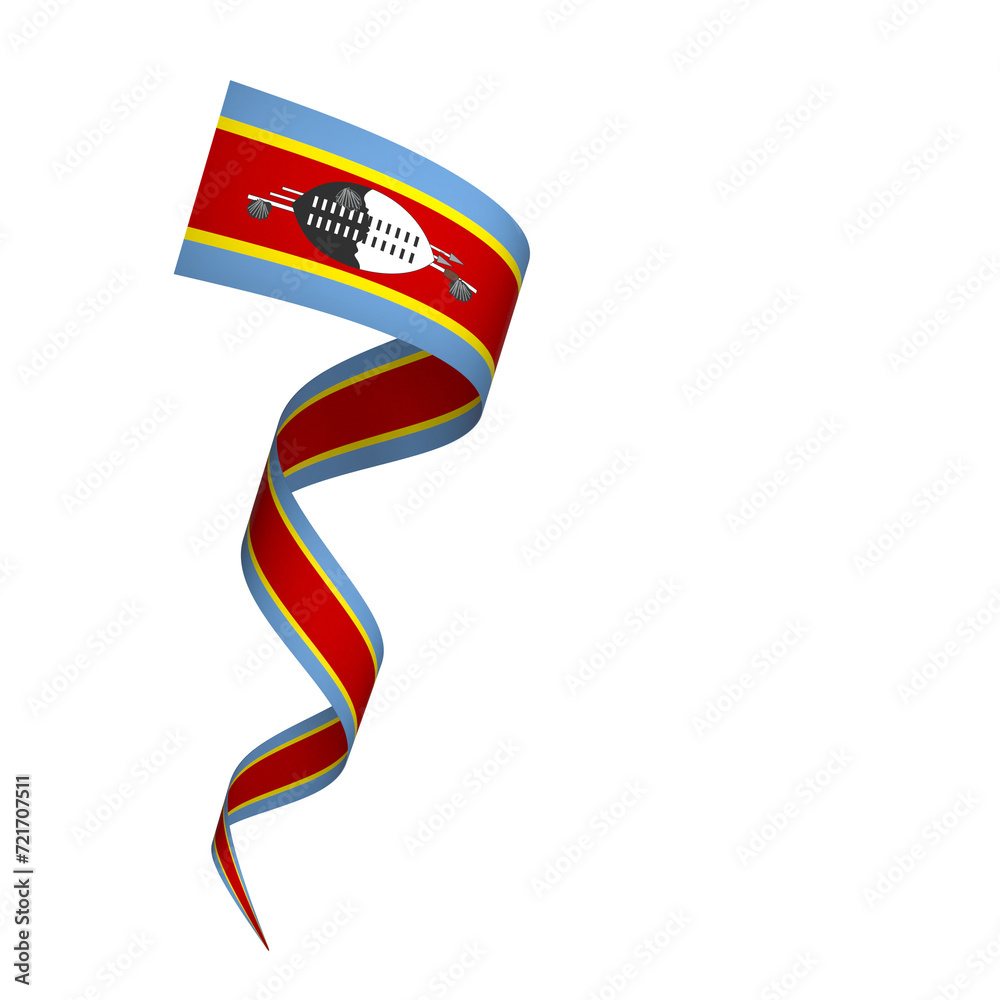 Obraz premium Eswatini flag element design national independence day banner ribbon png
