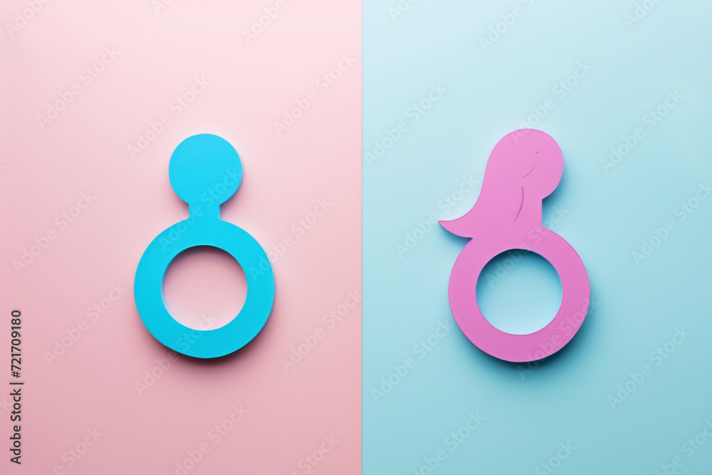 Gender symbols on pastel background Gender symbols on pastel background
