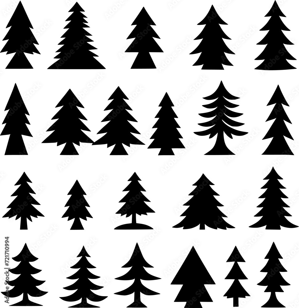 set of tree cartoon set of tree cartoon
