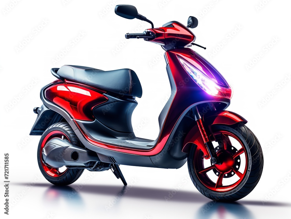 Modern Electric Scooter Zooming in City - AI Generated
