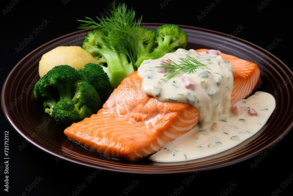 Salmon with broccoli sauce Salmon with broccoli sauce