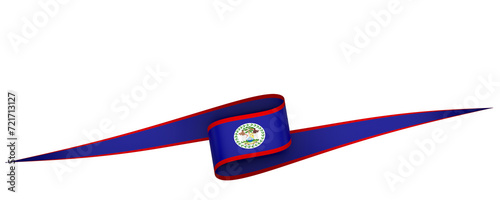 Belize flag element design national independence day banner ribbon png 