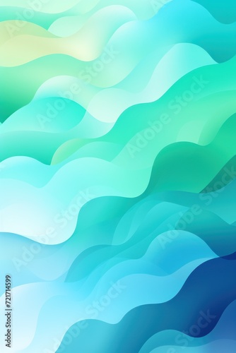 Aqua gradient colorful geometric abstract circles and waves pattern background