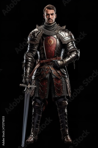 Gallant Medieval Knight, AI Generated