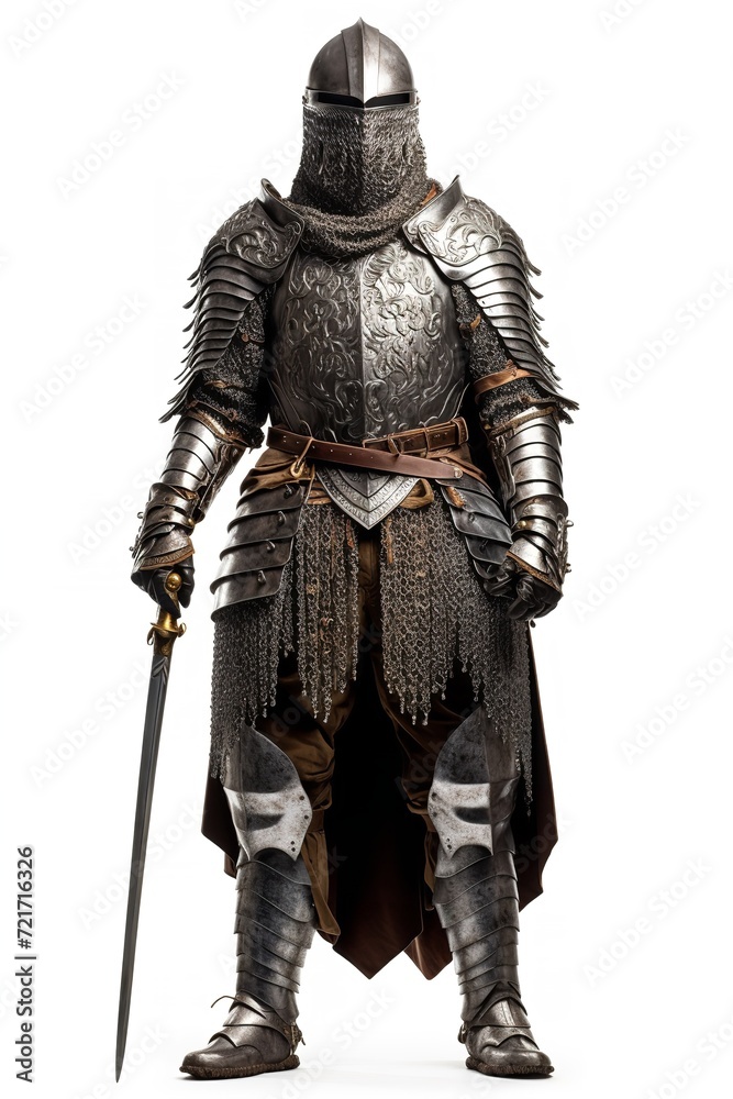 Gallant Medieval Knight, AI Generated