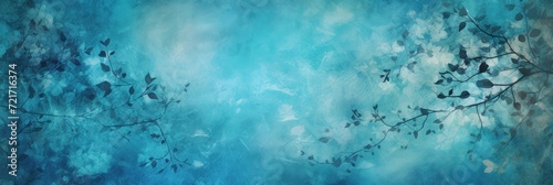 azure abstract floral background with natural grunge textures