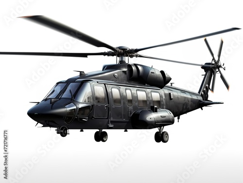 Advanced Military Helicopter Patrolling the Skies - AI Generated