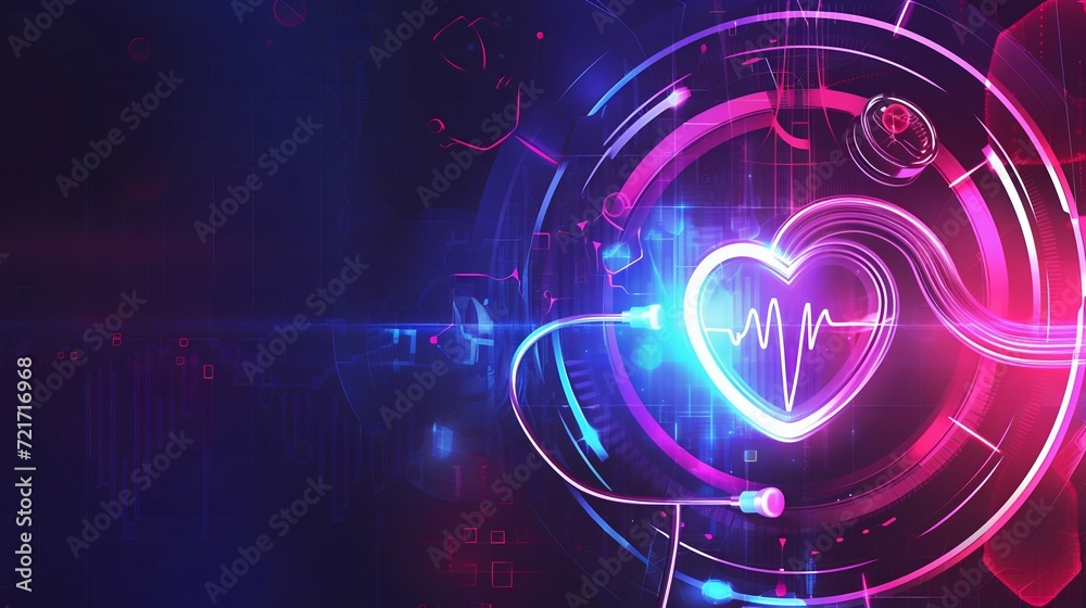 Advanced Cardiology Diagnostics Interface Concept. Generative ai