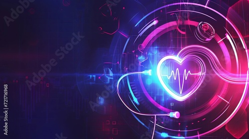Advanced Cardiology Diagnostics Interface Concept. Generative ai