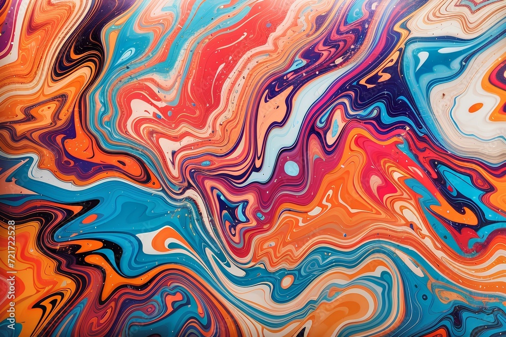 Abstract Colorful Marble Liquid Texture Background,  created by ai generated