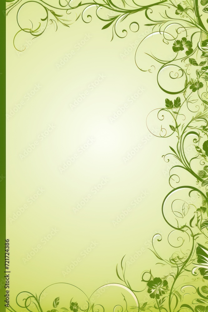 Chartreuse illustration style background very large blank