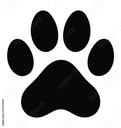 Bold Dog Paw Print Graphic for Pet Lover photo