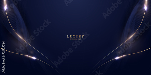 blue background design With luxurious effect elements Vector illustration