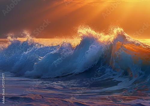 wave ocean sun shining clouds young deep fists fury closeup header evening sunlight siren song wall