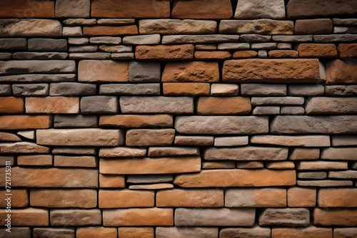 old brick wall  stone shape bricks  stone masonry
