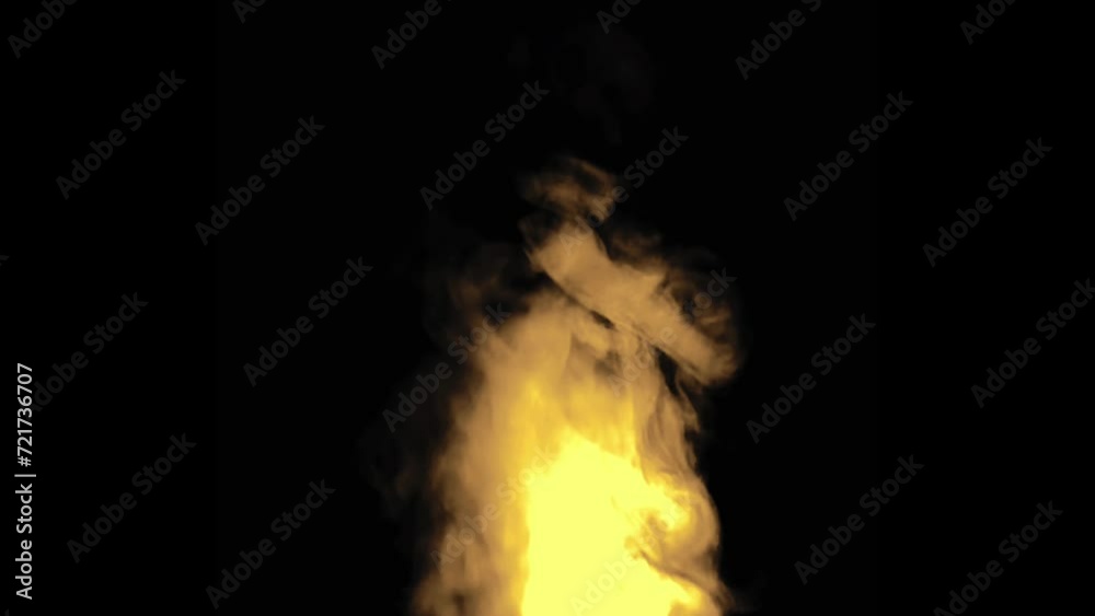 Fire effect with black background