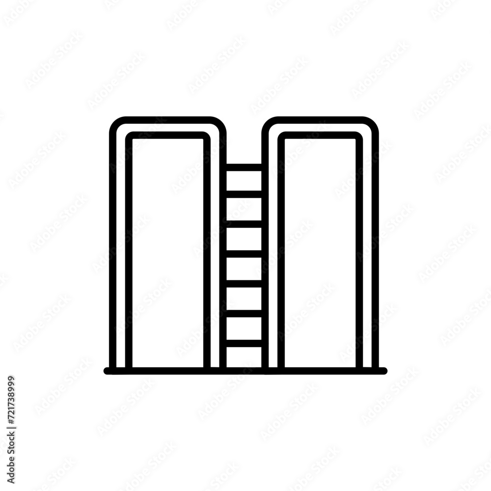 Modern building outline icons, minimalist vector illustration ,simple transparent graphic element .Isolated on white background Modern building outline icons, minimalist vector illustration ,simple transparent graphic element .Isolated on white background