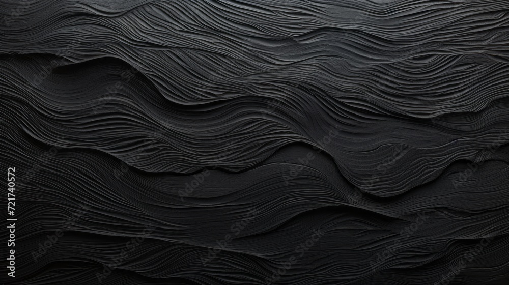 Fototapeta premium Dark elegance: intricate black paper texture background for creative design projects 